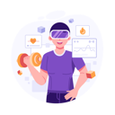 پیش‌نمایش فایل boy-exercise-on-metaverse-8314331 از پک متاورس