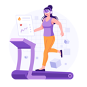 پیش‌نمایش فایل girl-wear-vr-glass-and-running-on-treadmill-8314336 از پک متاورس