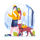 پیش‌نمایش فایل a-man-hiking-a-mountain-with-his-pet-9184028 از پک کوهنوردی