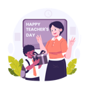 پیش‌نمایش فایل boy-giving-gift-to-teacher-on-teachers-day-9625575 از پک روز معلم