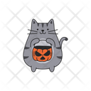 پیش‌نمایش فایل cute-cat-with-halloween-pumpkin-head-9891417 از پک گربه‌های بامزه