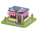 پیش‌نمایش فایل ice-cream-shop-9565942 از پک ساختمان فروشگاه