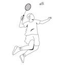 پیش‌نمایش فایل man-smashing-badminton-7945240 از پک فعالیت افراد ورزشی (خطی)
