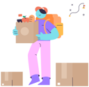 پیش‌نمایش فایل delivery-man-carry-package-8543323 از پک محصول تحویل خدمات