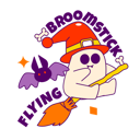 پیش‌نمایش فایل flaying-broomstick-10204391 از پک Halloween استیکر