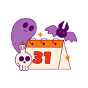 پیش‌نمایش فایل helloween-date-10204393 از پک Halloween استیکر