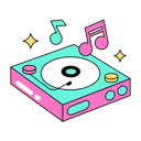 پیش‌نمایش فایل disc-jockey-10410698 از پک Nineties رترو استیکر