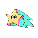 پیش‌نمایش فایل falling-star-10461611 از پک Nineties رترو استیکر