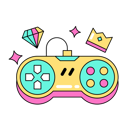 پیش‌نمایش فایل gamepad-10410690 از پک Nineties رترو استیکر