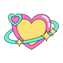 پیش‌نمایش فایل love-10410692 از پک Nineties رترو استیکر