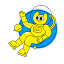 پیش‌نمایش فایل astronaut-cat-in-space-10874025 از پک شخصیت بامزه استیکر