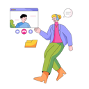 پیش‌نمایش فایل girl-having-happy-call-from-customer-10973240 از پک Custo - مشتری خدمات