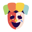 پیش‌نمایش فایل clown-mask-11881653 از پک Carnaval