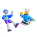پیش‌نمایش فایل boy-and-girl-talking-in-video-5581374 از پک Cartoon شخصیت