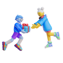 پیش‌نمایش فایل boy-giving-gift-to-girl-5581382 از پک Cartoon شخصیت