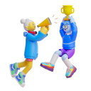 پیش‌نمایش فایل girl-cheering-with-trophy-5581379 از پک Cartoon شخصیت