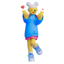 پیش‌نمایش فایل girl-doing-saranghae-pose-5581386 از پک Cartoon شخصیت