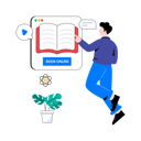 پیش‌نمایش فایل online-book-reading-7107959 از پک آموزش آنلاین