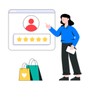 پیش‌نمایش فایل customer-giving-rating-7250237 از پک خرید آنلاین