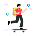 پیش‌نمایش فایل delivery-boy-delivery-parcel-using-skateboard-7250215 از پک خرید آنلاین