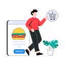 پیش‌نمایش فایل online-food-order-7250226 از پک خرید آنلاین