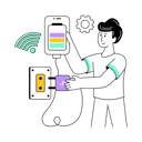 پیش‌نمایش فایل man-charging-mobile-7444882 از پک خطوط حلقه‌ای – شماره ۱