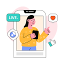 پیش‌نمایش فایل social-media-live-7466841 از پک کسب و کار