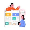 پیش‌نمایش فایل ab-testing-7467140 از پک حباب کسب‌وکار