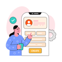 پیش‌نمایش فایل create-account-7467153 از پک حباب کسب‌وکار