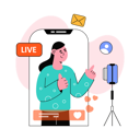 پیش‌نمایش فایل live-streaming-7467178 از پک حباب کسب‌وکار