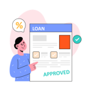 پیش‌نمایش فایل loan-approved-7467179 از پک حباب کسب‌وکار