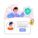 پیش‌نمایش فایل login-security-7467180 از پک حباب کسب‌وکار