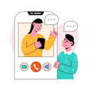 پیش‌نمایش فایل online-calling-7467136 از پک حباب کسب‌وکار