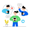 پیش‌نمایش فایل group-chating-8022847 از پک ارتباطات