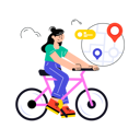 پیش‌نمایش فایل girl-find-travel-route-tracking-8324767 از پک نقشه و مسیریابی