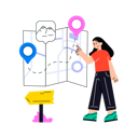 پیش‌نمایش فایل girl-with-travel-map-8324743 از پک نقشه و مسیریابی