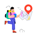 پیش‌نمایش فایل male-tourist-finding-mobile-map-8324762 از پک نقشه و مسیریابی