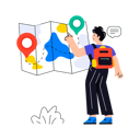 پیش‌نمایش فایل man-finding-location-map-8324753 از پک نقشه و مسیریابی