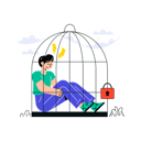 پیش‌نمایش فایل employee-trapped-inside-cage-8451695 از پک سلامت روان