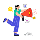 پیش‌نمایش فایل girl-doing-megaphone-marketing-8451649 از پک خدمات تبلیغاتی