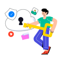 پیش‌نمایش فایل boy-holding-key-and-protect-cloud-data-8628901 از پک خدمات وب