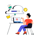 پیش‌نمایش فایل boy-transfer-data-on-cloud-storage-8628860 از پک خدمات وب