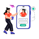 پیش‌نمایش فایل girl-login-in-online-account-8628867 از پک خدمات وب