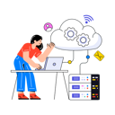 پیش‌نمایش فایل girl-work-on-cloud-services-8628858 از پک خدمات وب