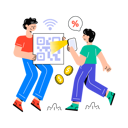 پیش‌نمایش فایل boy-scanning-barcode-for-payment-8641995 از پک فروش و تبلیغات تشویقی