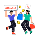 پیش‌نمایش فایل couple-going-for-shopping-in-big-sale-8641996 از پک فروش و تبلیغات تشویقی