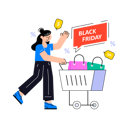 پیش‌نمایش فایل girl-doing-black-friday-shopping-8641999 از پک فروش و تبلیغات تشویقی