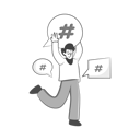 پیش‌نمایش فایل social-media-hashtag-9701552 از پک فعالیت‌ها افراد – مجموعه ۱