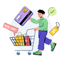 پیش‌نمایش فایل boy-is-doing-credit-card-shopping-10216005 از پک خرید آنلاین و تجارت الکترونیک