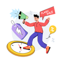 پیش‌نمایش فایل boy-is-doing-discount-shopping-10216015 از پک خرید آنلاین و تجارت الکترونیک